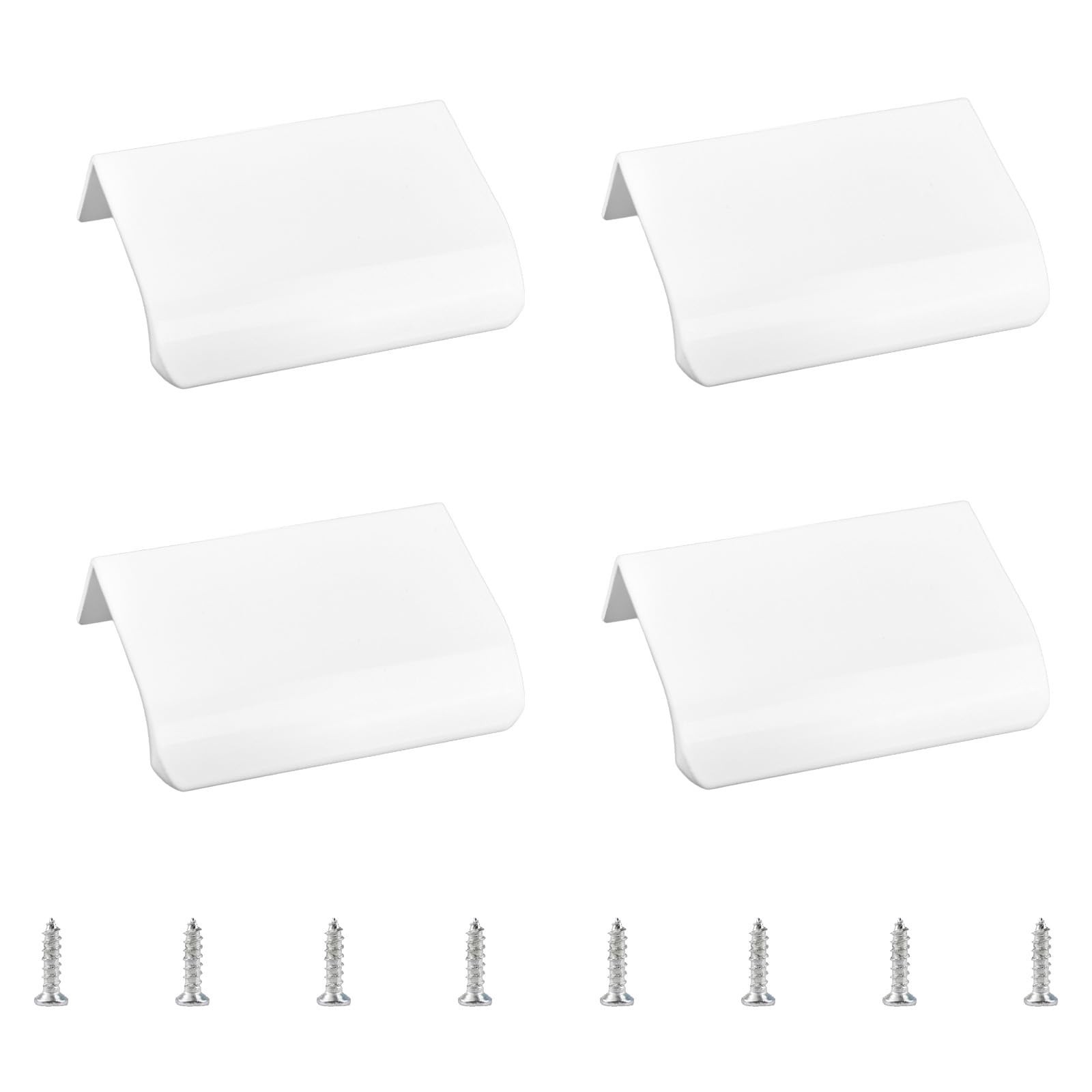 MOROBOR 4pcs Finger Edge Pull Aluminum Alloy Invisible Wardrobe Handles Reces...