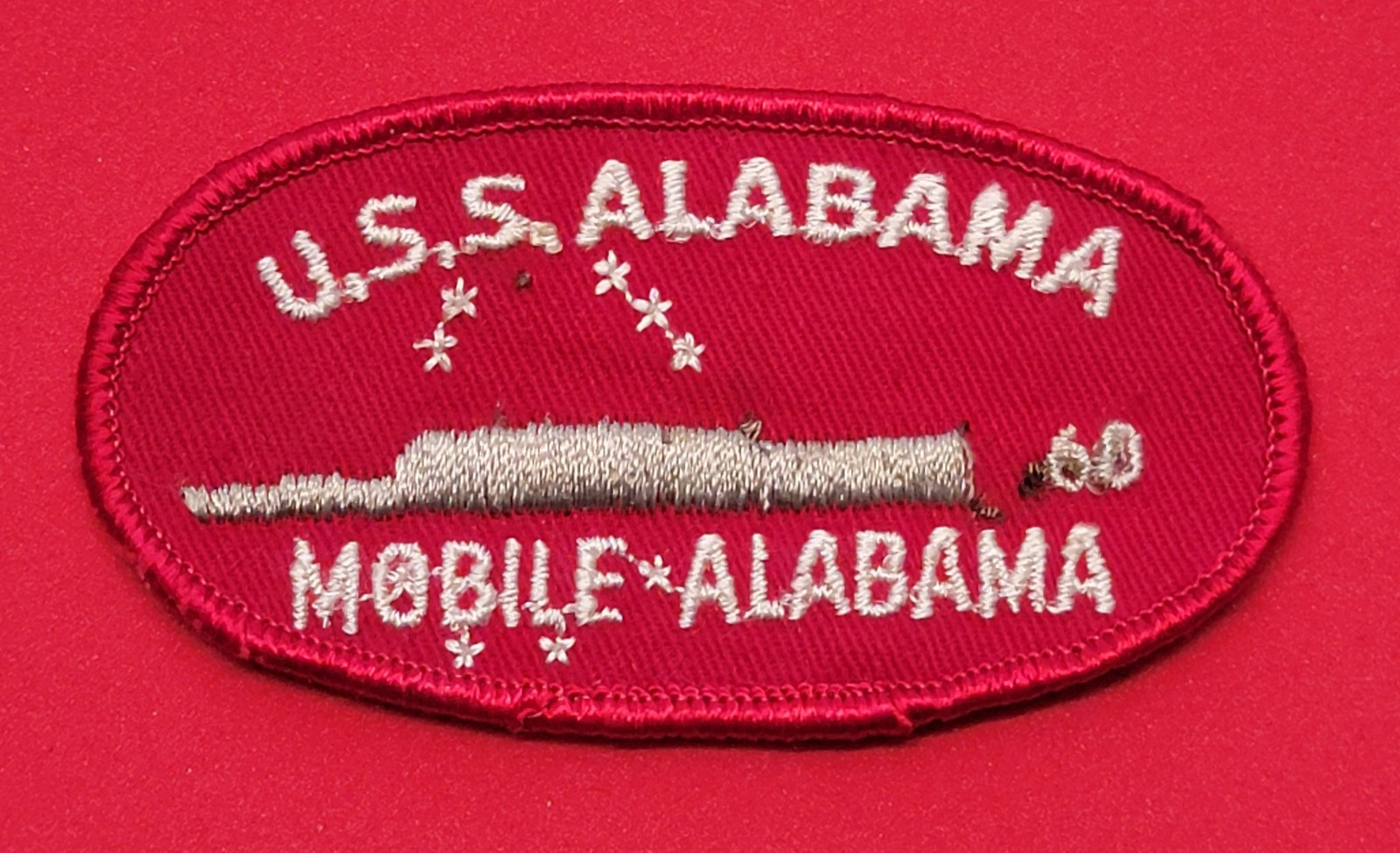 USS Alabama Ship Naval Patch DEFECTIVE AS-IS