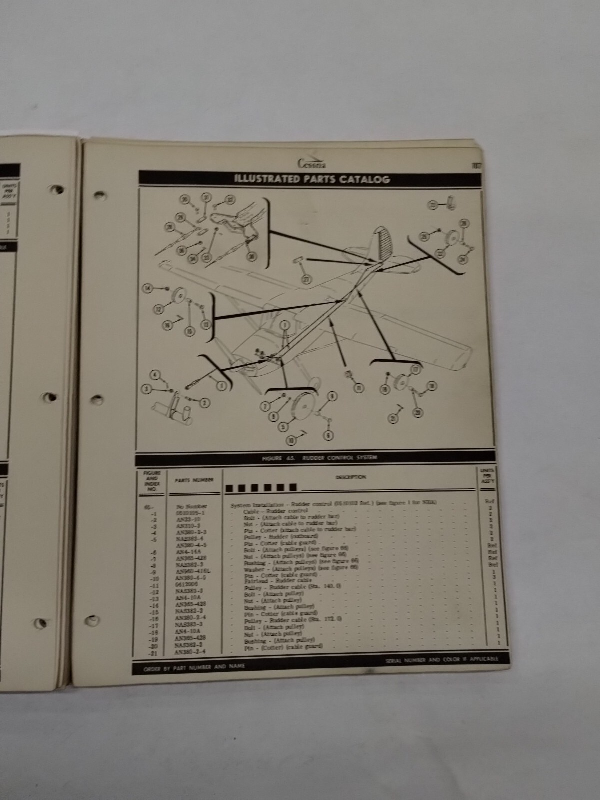 Cessna Model 170B Parts Catalog September 1, 1956-Original