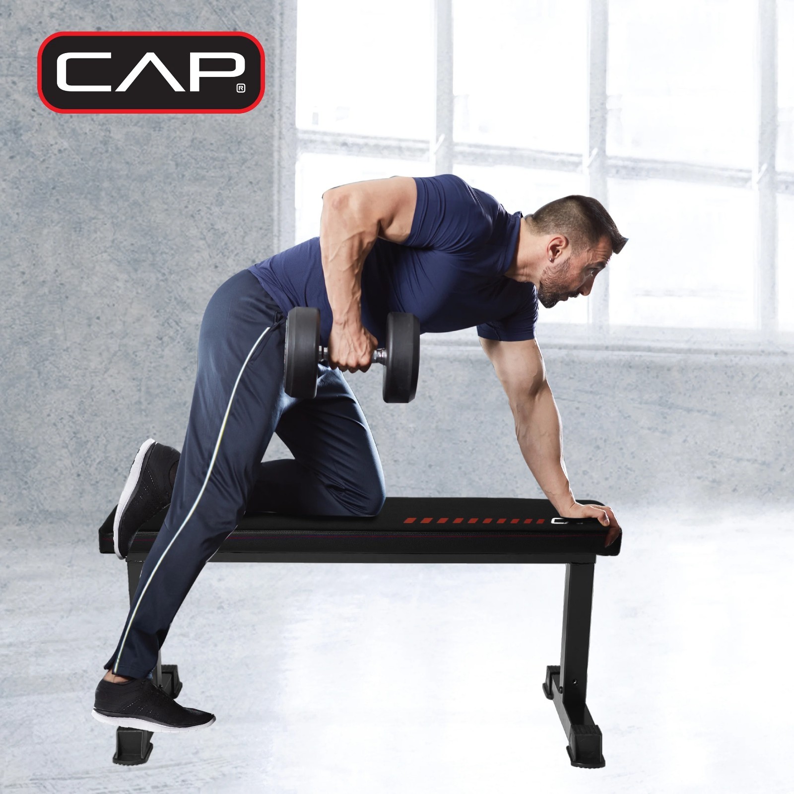 CAP Strength Universal Flat Weight Bench, Black