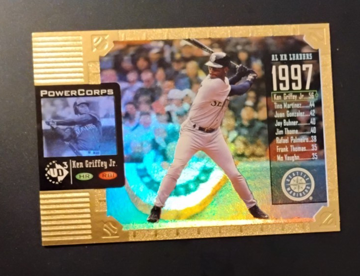 1998 UD3 Power Corps Rainbow Background Ken Griffey, Jr. Card #PC90 nr mint-mint