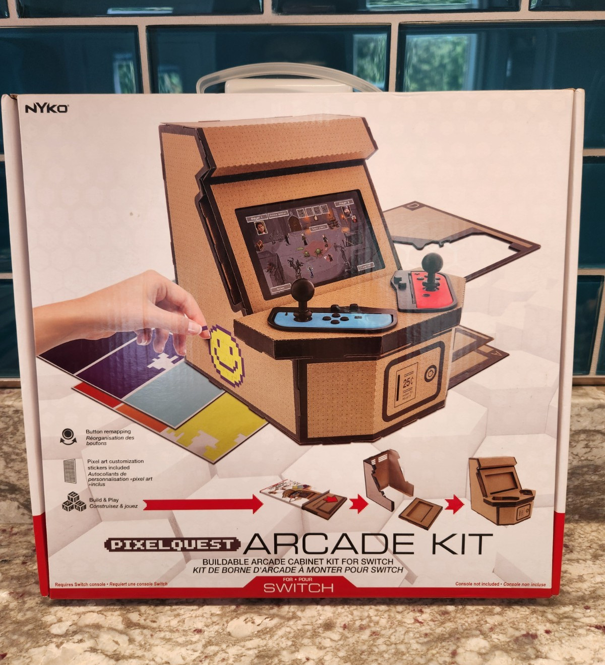 Nyko PixelQuest Arcade Kit Buildable Arcade Cabinet Kit for Nintendo Switch