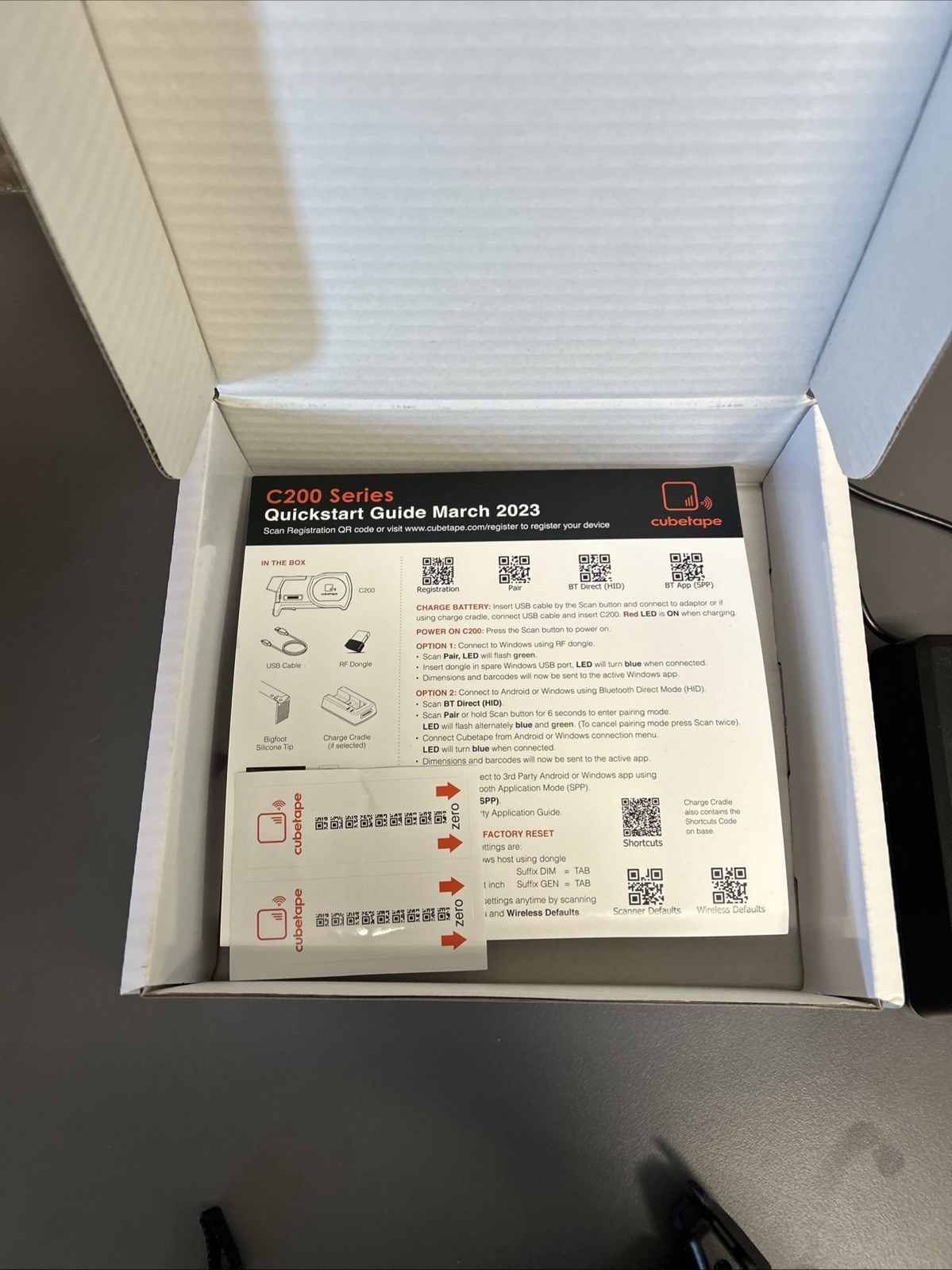 Cubetape C200S50 2D Barcode Precision Mobile Scanner-Dimensioner Masterdata