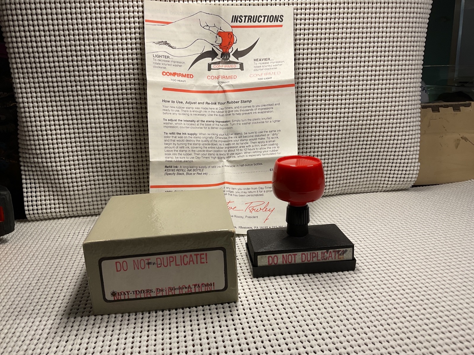 Do Not Duplicate - Not For Publication Rubber Stamp