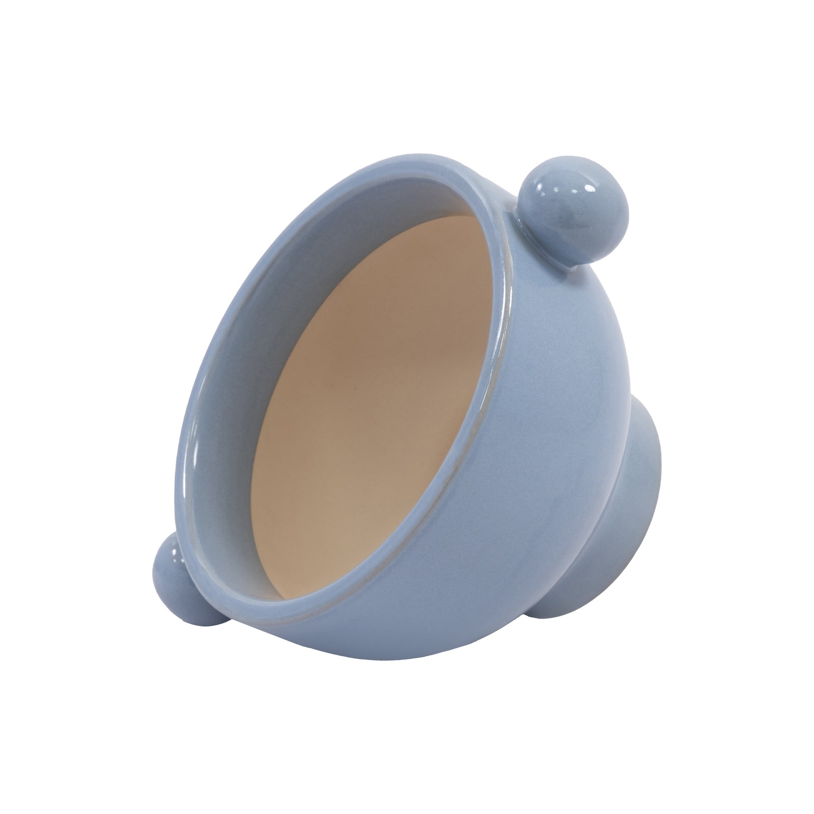 7" Cornflower Handled Ceramic Planter