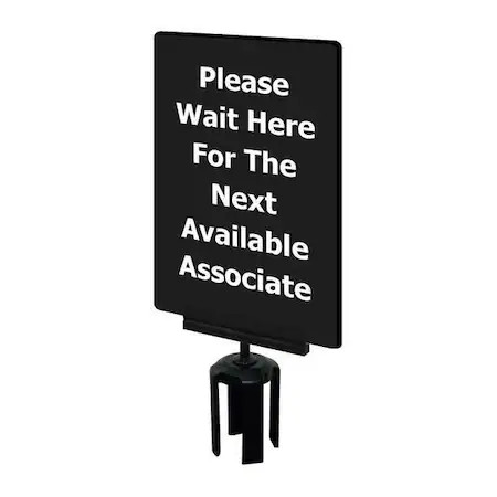 Tensabarrier S15-P-33-7X11-V-Hdsb-1701-33 Acrylic Sign, Black