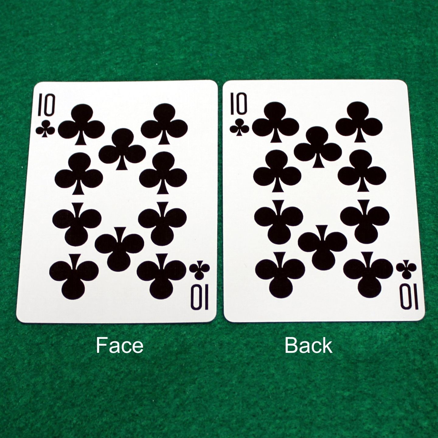 10 of Clubs - Mirror - Double Face, Bicycle Printed Gaff Card