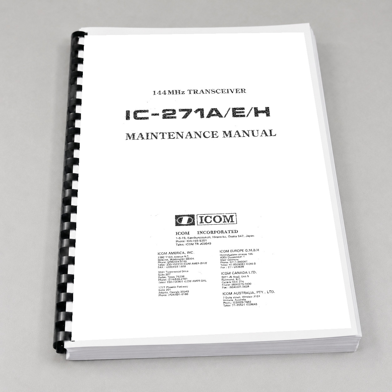 Icom IC-271A/E/H Service Manual