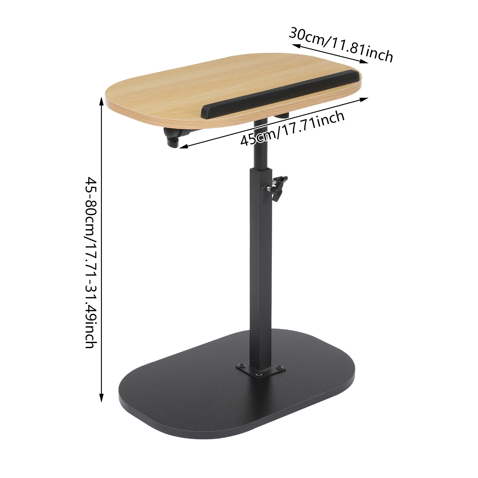 C-shaped Side Table Small Coffee Table Height Adjustable Bed Sofa Side Table