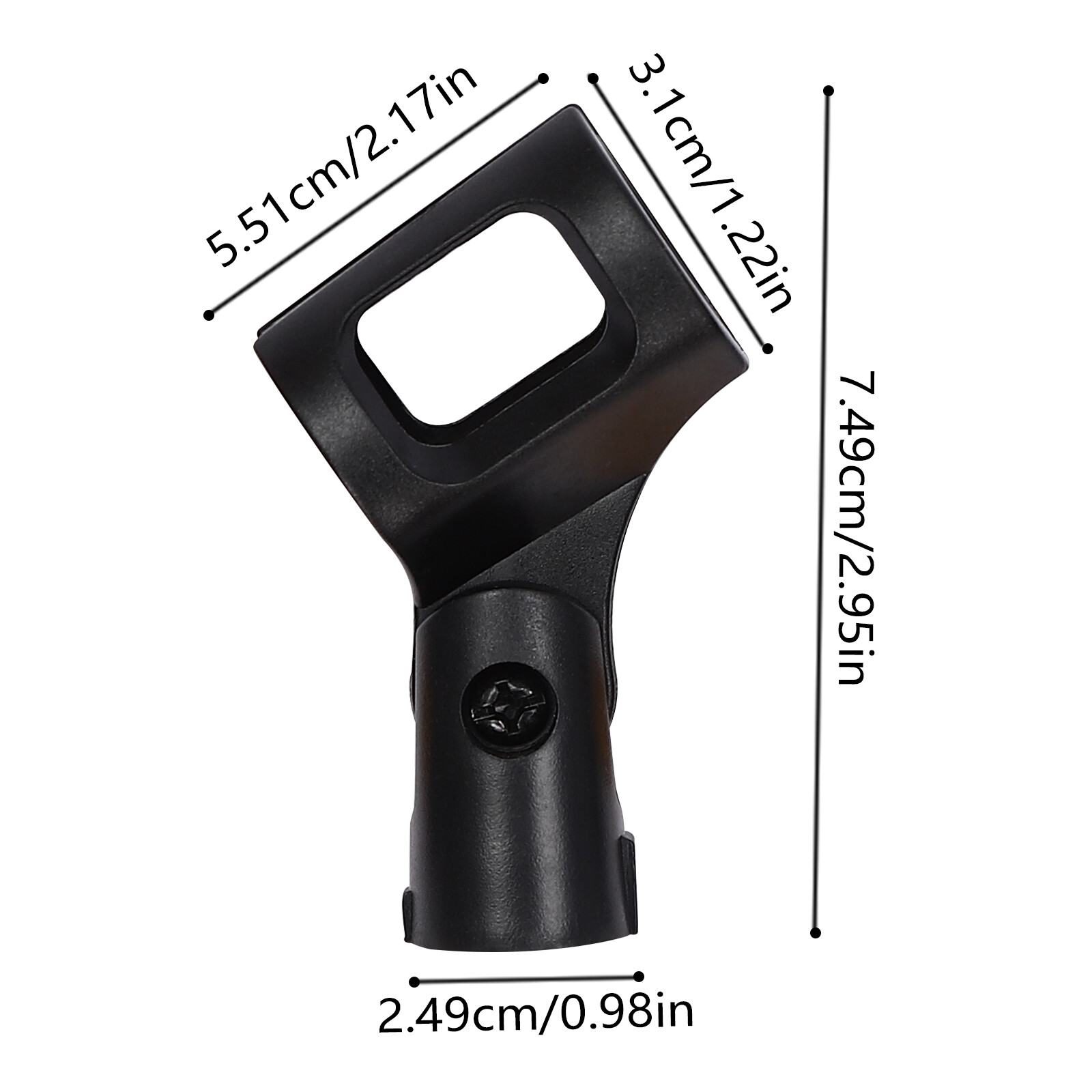 4 Pcs Universal 180° Microphone Clips Clamp Holder For Wired/ Wireless Mic Stand