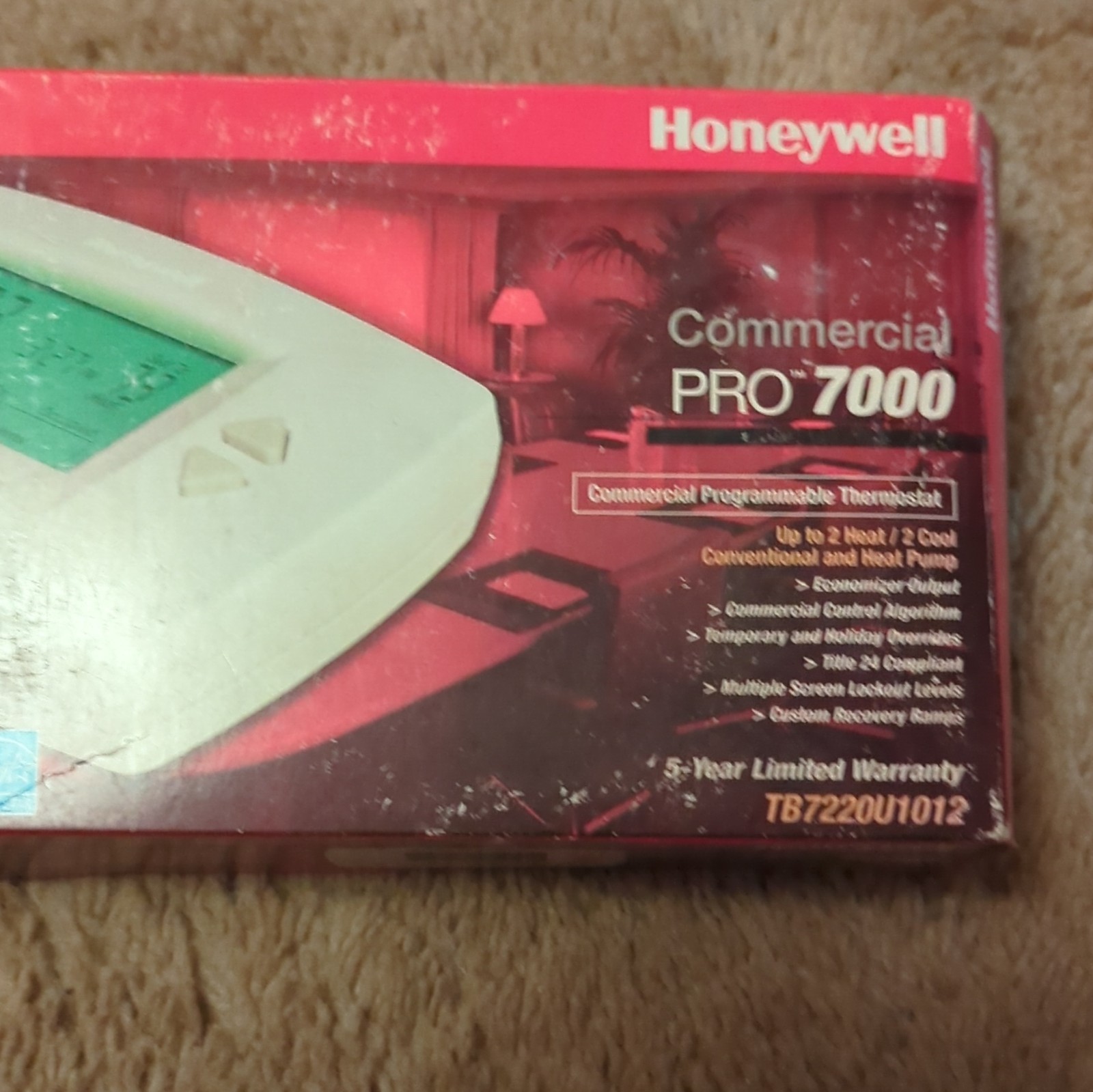Honeywell CommercialPRO 7000 Programmable Heat Pump Thermostat TB7220U1012