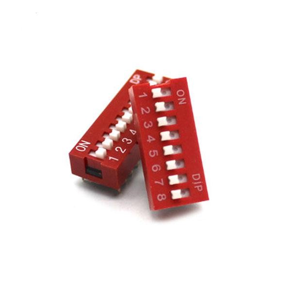 50Pcs  8 position DIP Switch Assorted Gold Electroplating Pins