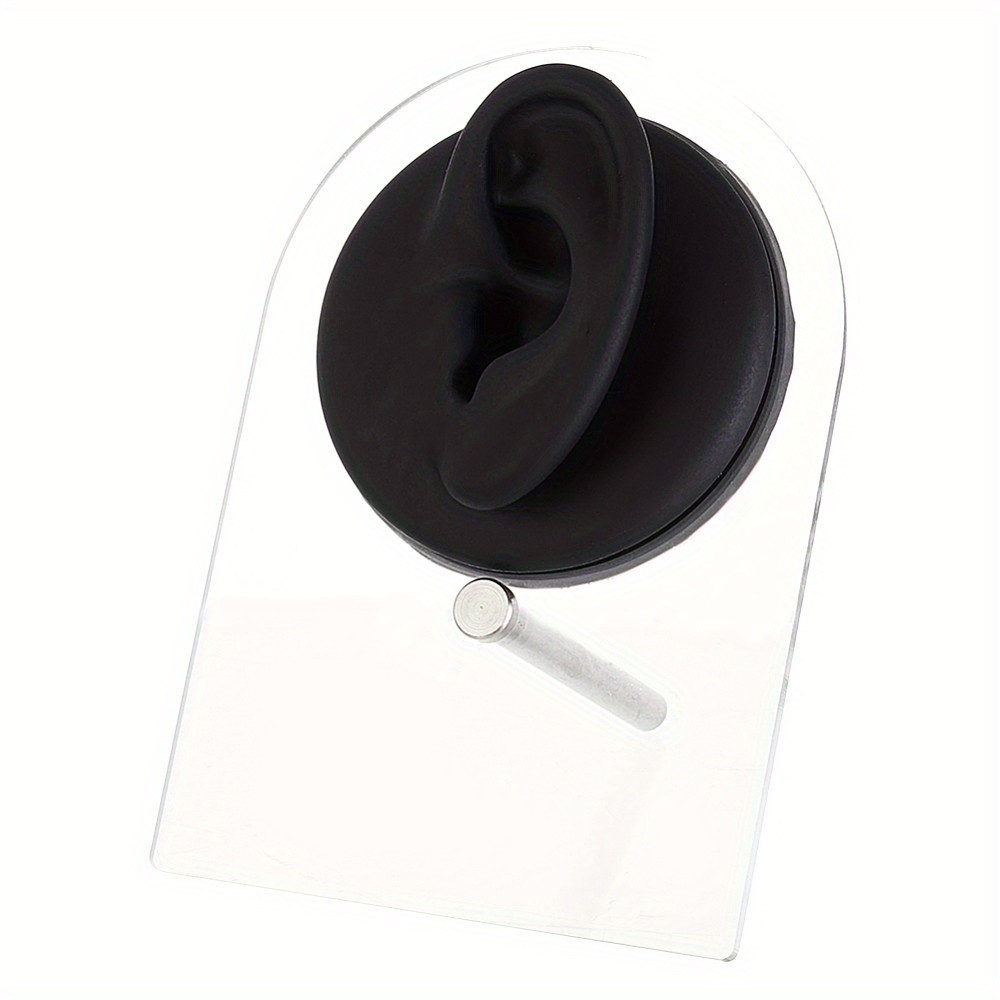 1set Black Left Ear Displays Model Silicone Ear Model Rubber Ear Silicone