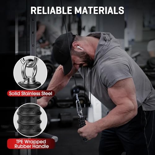 LAT Pulldown Bar Attachments for Pulley Cable Black-1pc( Single Handle)