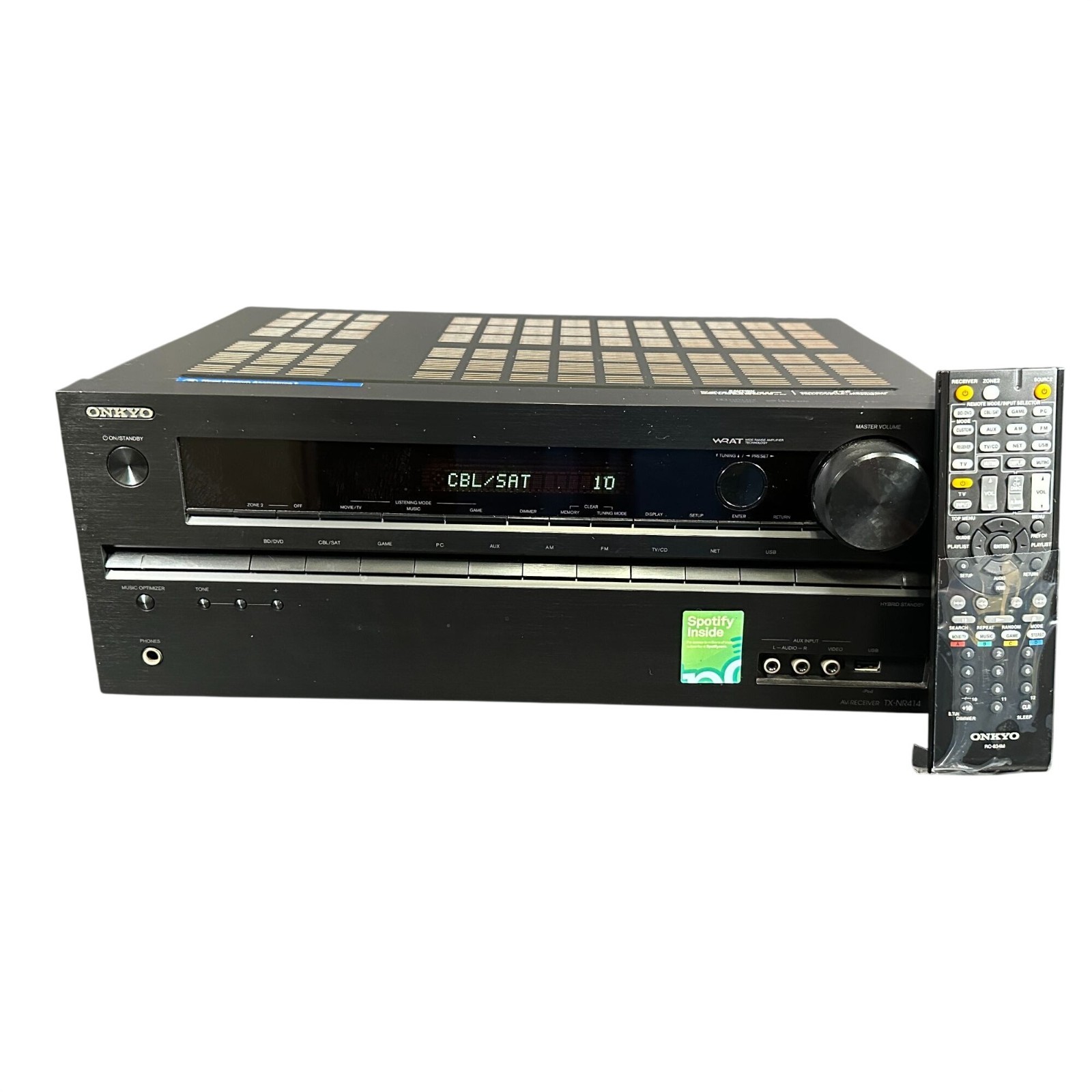 ONKYO TX NR414 AV Receiver and Remote Bundle 5.1 Channel Home Theater for PARTS