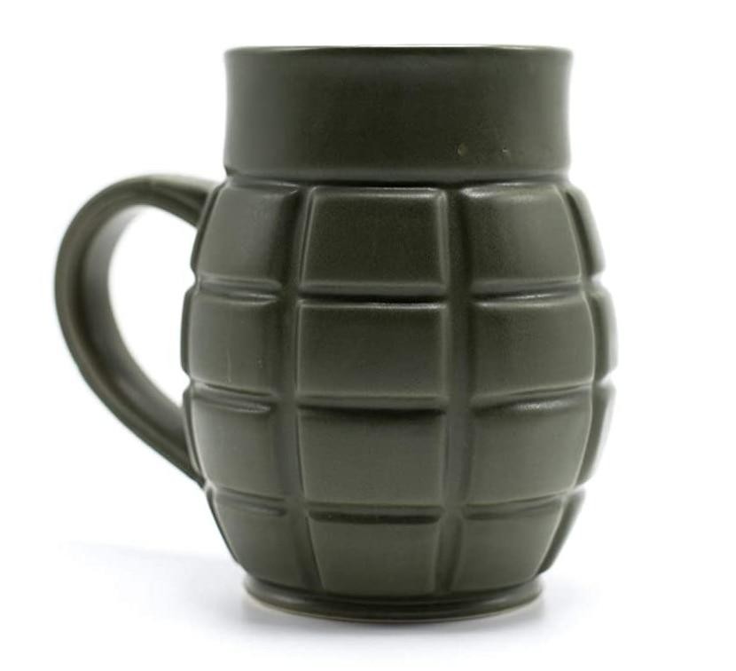 Caliber Gourmet Green Grenade Mug | 1043 | Gift For Army, Dads, Hunters