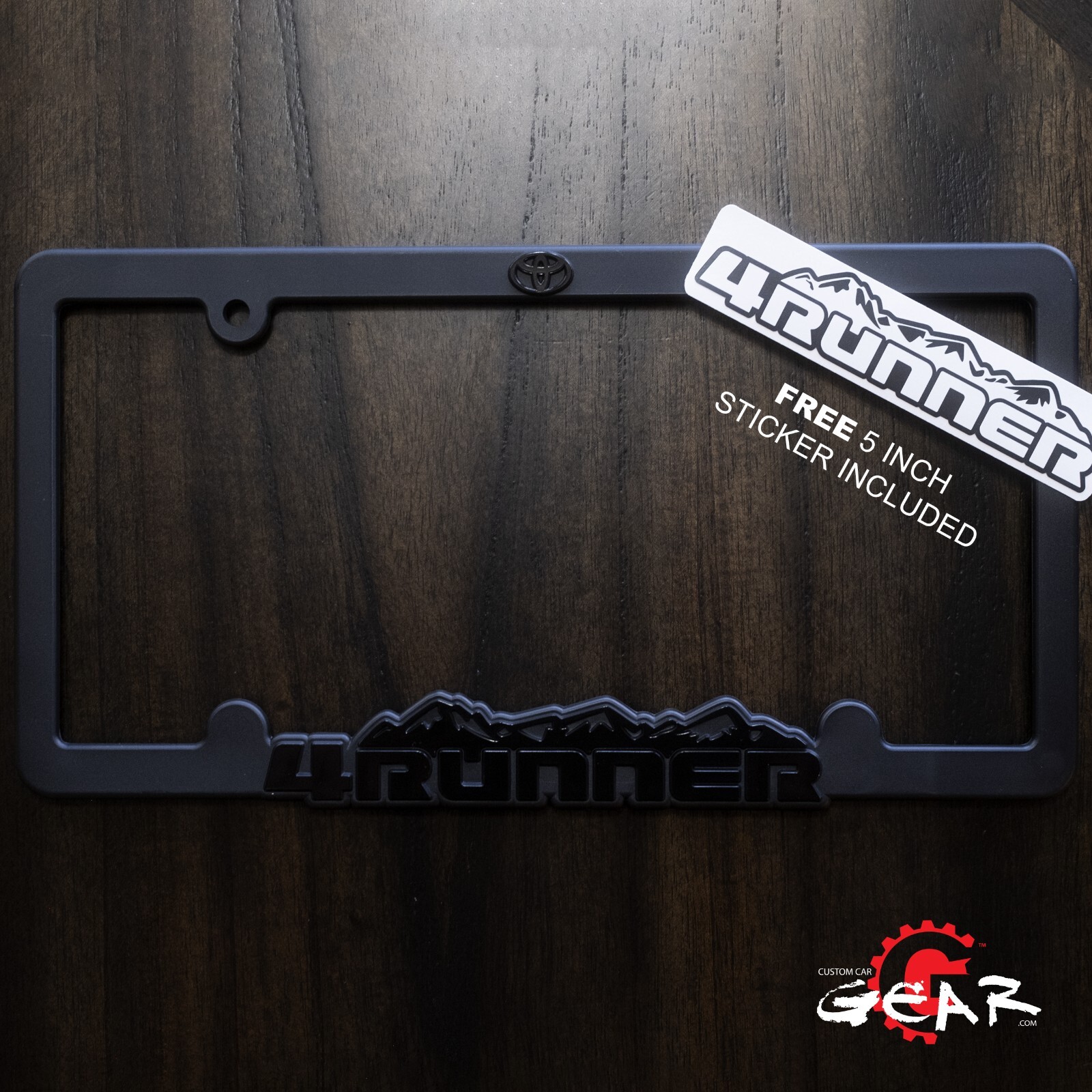 Fits Toyota 4Runner Blackout Custom-License-Plate-Frame-Matte Black FRM