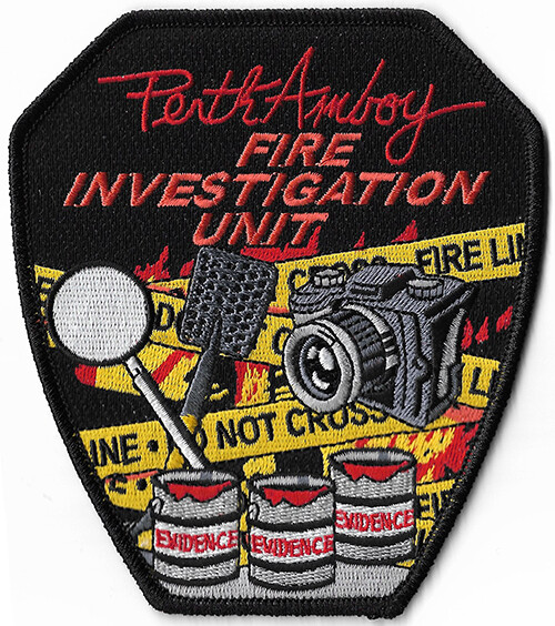 Perth Amboy New Jersey Fire Investigation Unit Arson Marshal NEW Patch