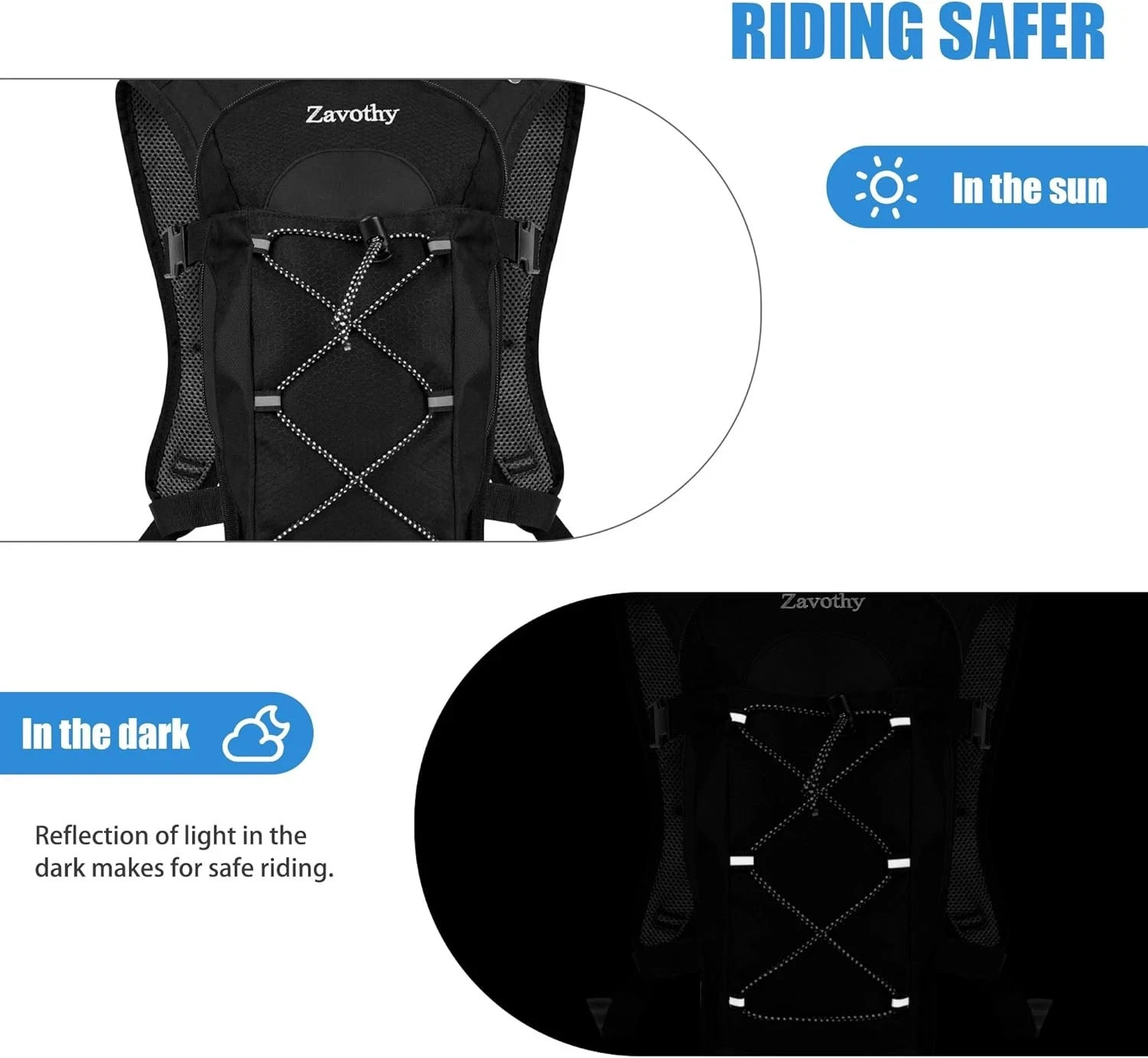 Zavothy Hydration Backpack with 2L Hydration Bladder Water Backpack for Hiking