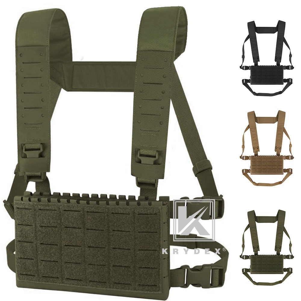 KRYDEX MK5 Micro Fight Chest Rig Placard Laser-cut MOLLE H Harness Fat Strap