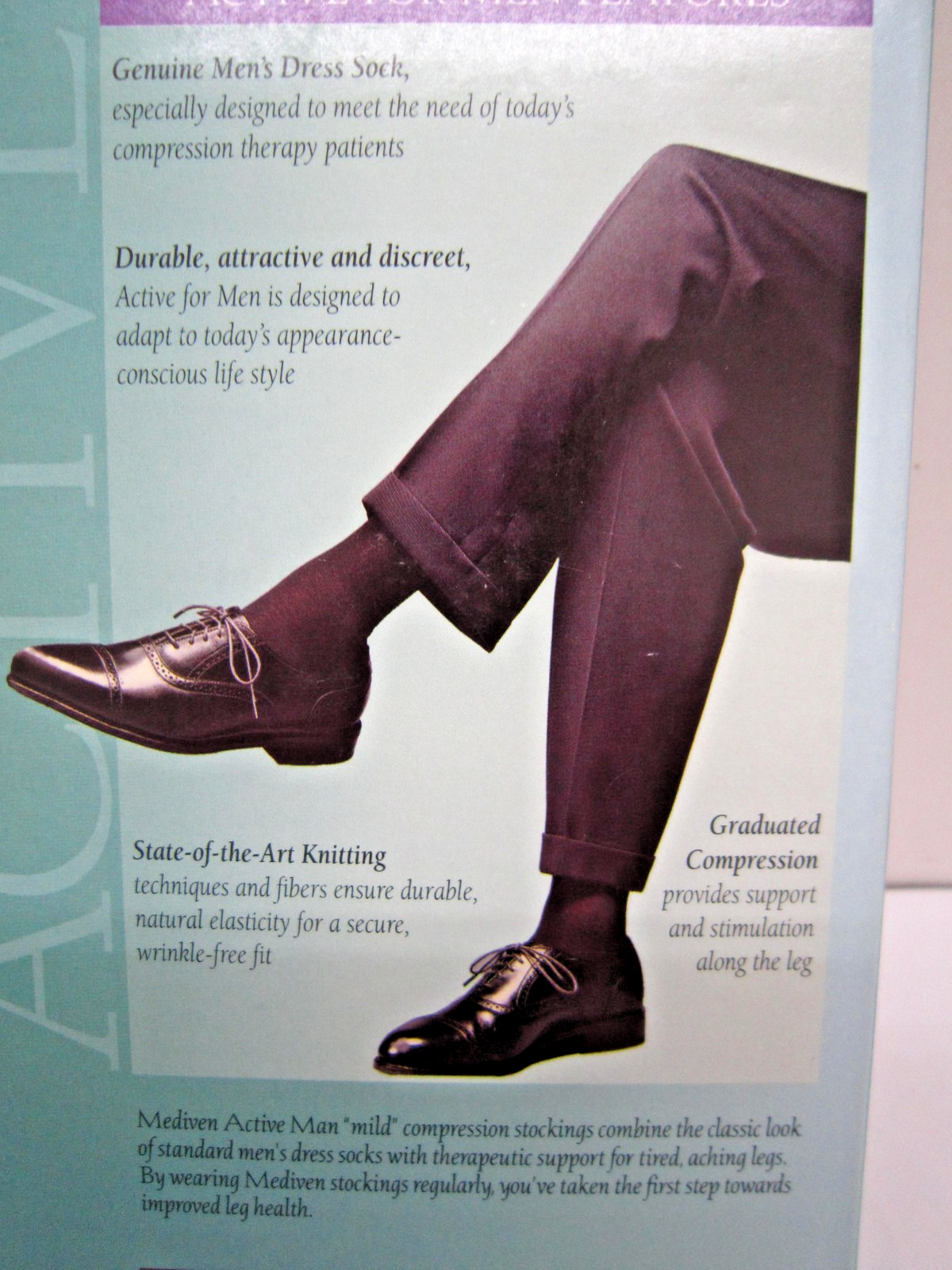Mediven Mens Active Knee High 16-20 mmHg Compression Support Grey X-Large 04524