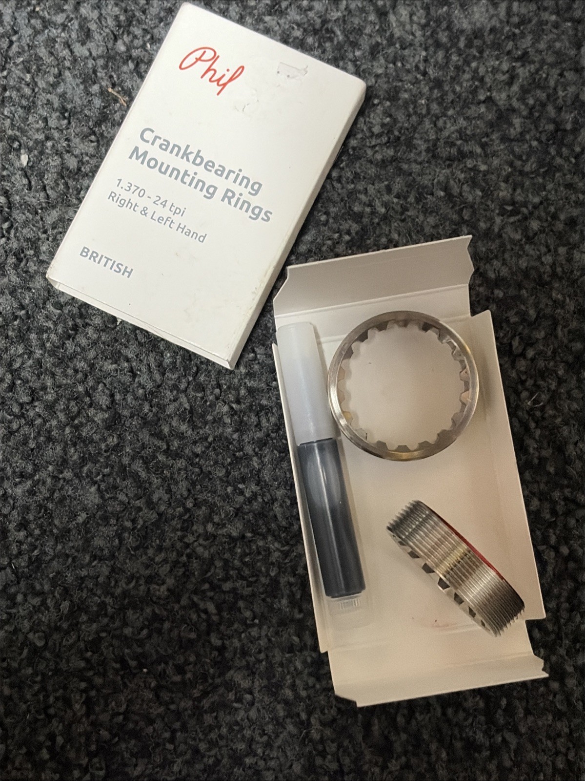 New Phil Wood English Square taper Bottom Bracket Stainless Cups