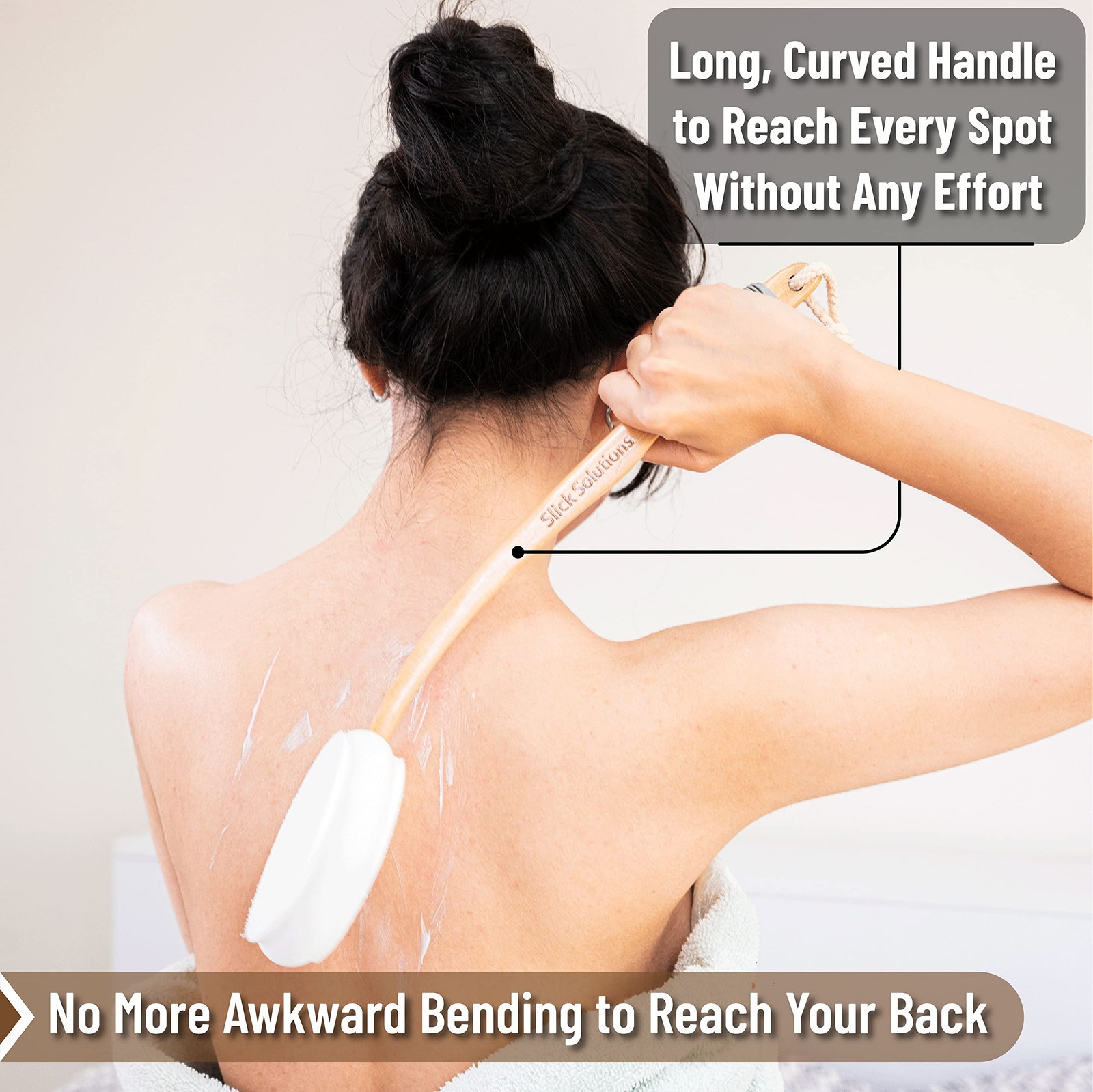 Slick- Lotion Applicator, 17 inch, Applicators for Your 1 Pack, Grey Grip