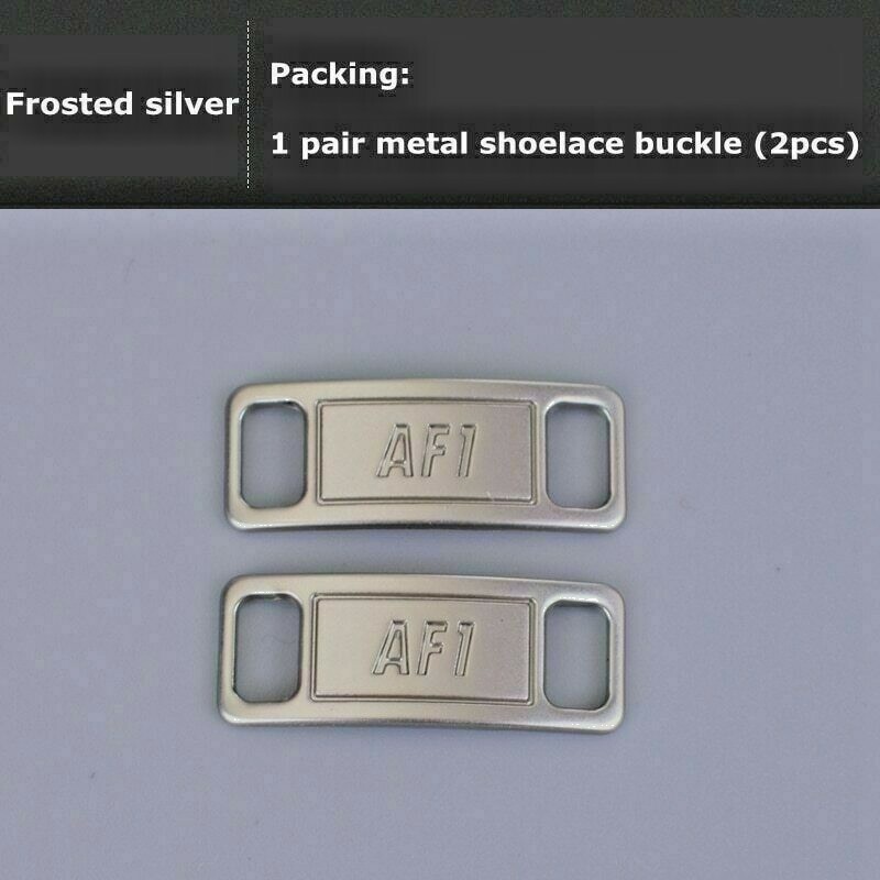Nike AF1 Replacement Lace Tags Shoe badge SILVER Air Force Ones Dubraes BEST