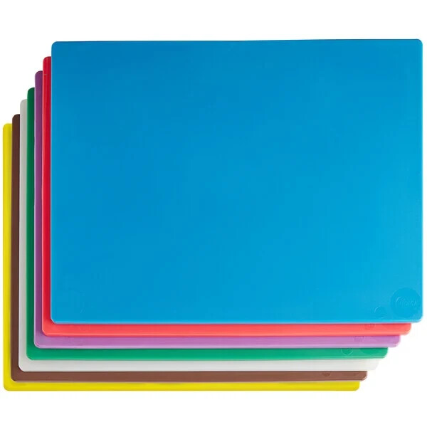24'' x 18'' x 1/2'' 7 Pcs Polyethylene Cutting Board Kit - NSF Listed & BPA Free