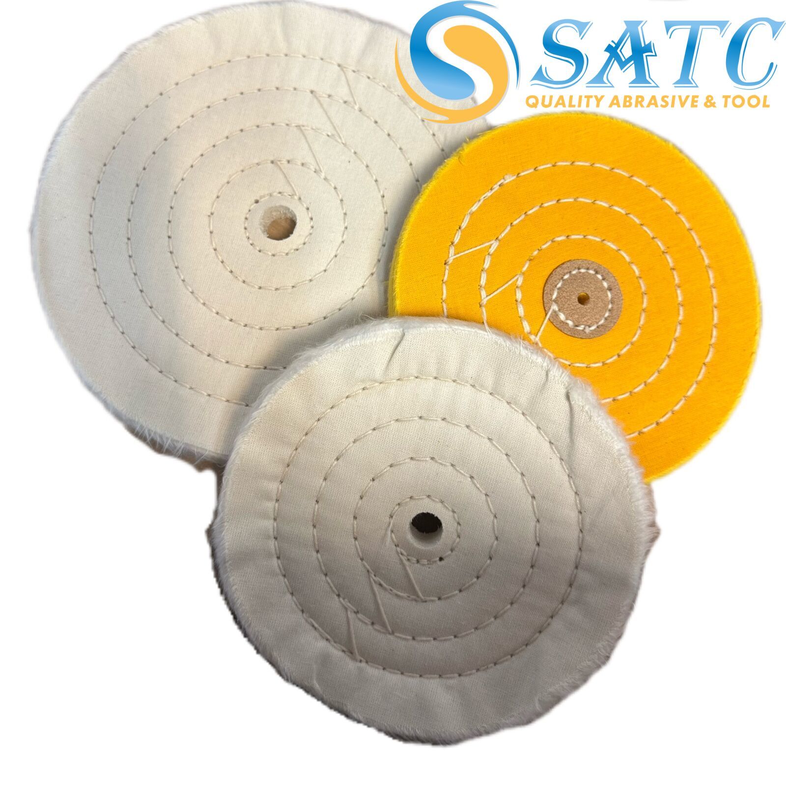 150/200mm Buffing Wheel for Polishing 5/8 inch Arbor White Yellow 40/50/60 PLY