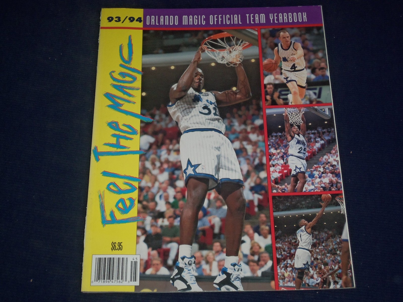 1993-1994 FEEL THE MAGIC ORLANDO MAGIC OFFICIAL TEAM YEARBOOK - PHOTOS - J 388