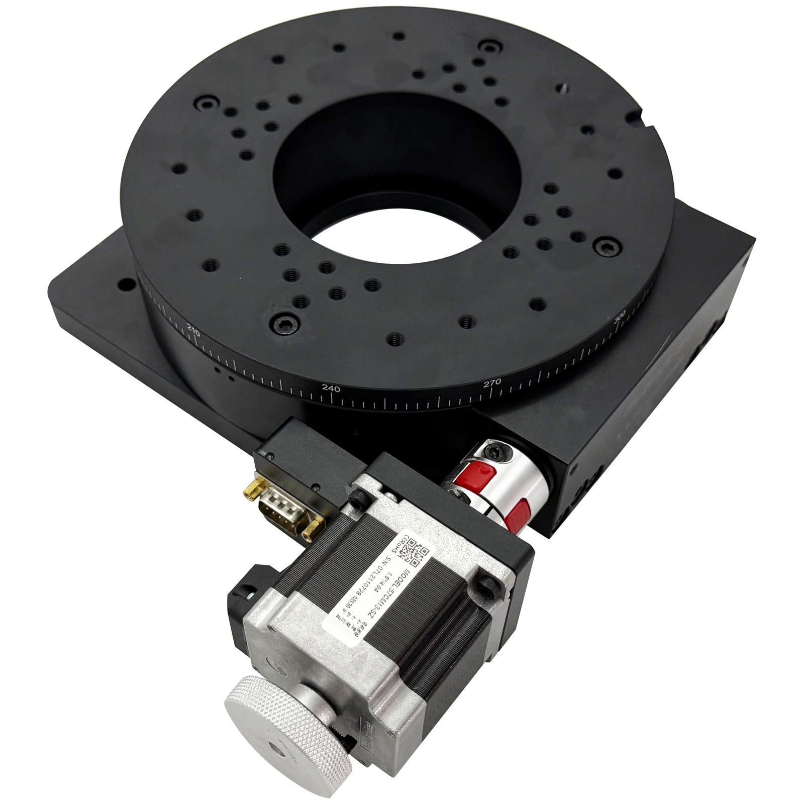 Two-Phase Stepper Driver Motorized Precision Rotary Table Worm Gear Drive