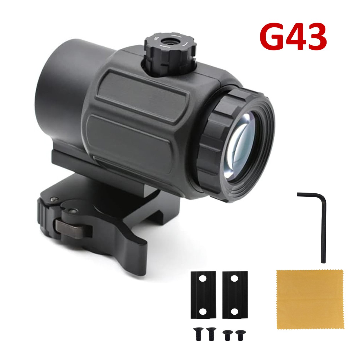 3X G43 Magnifier Quick Detachable w/Switch Flip to Side QD Mount Red Dot Sight