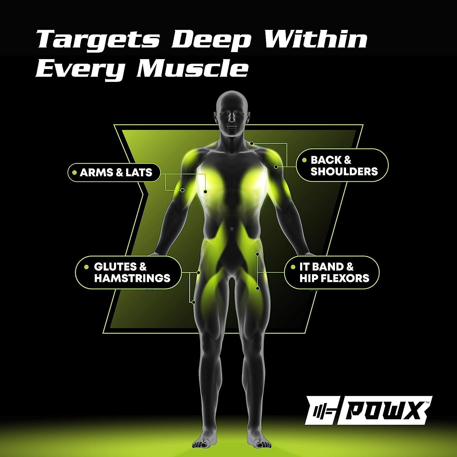 POWX 18” High Density Teardrop Roller Deep Tissue Massager Relieves Muscles