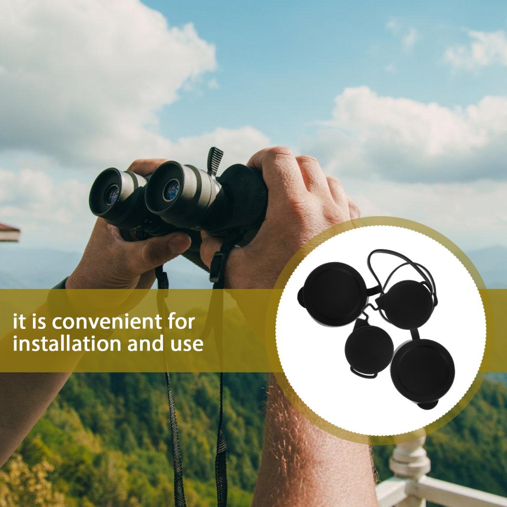3Pcs Compact Binocular Rubber Lens Covers with Durable Waterproof Protection