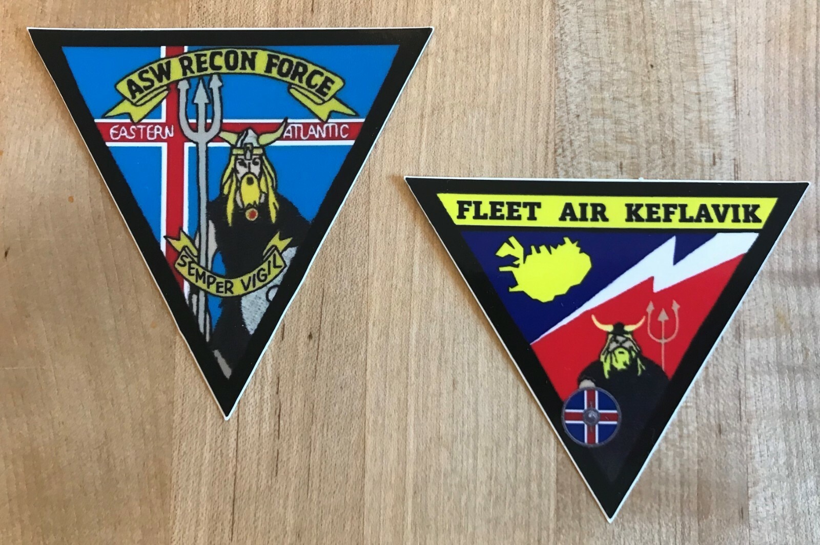 TSC / FLEET AIR KEFLAVIK ICELAND STICKERS ASW NAVY PATROL SQUADRON VIKING P3 P8