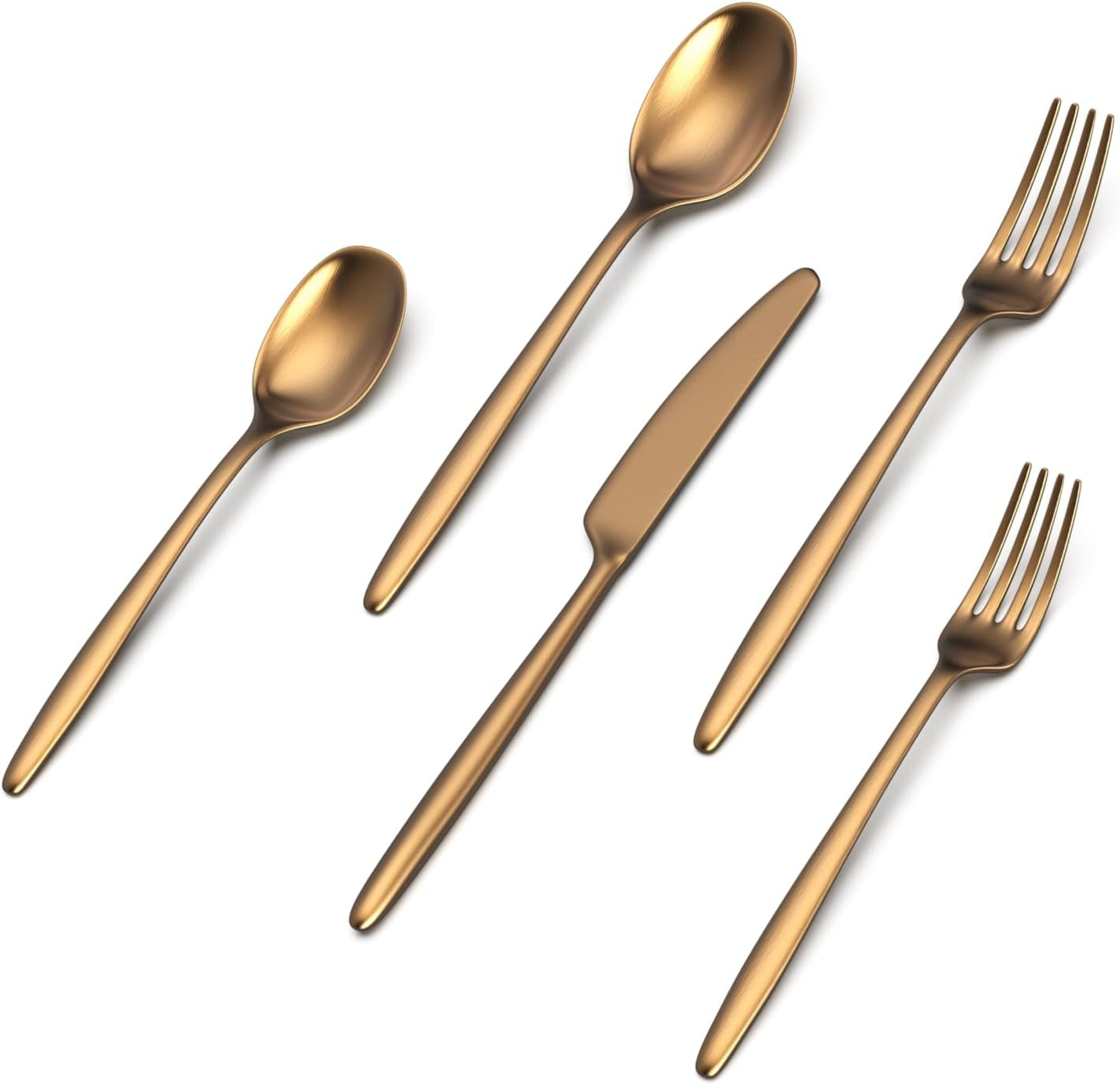 Jazzupco Ava Flatware Flatware Non Toxic 18/10 Stainless Steel Dishwasher Safe (