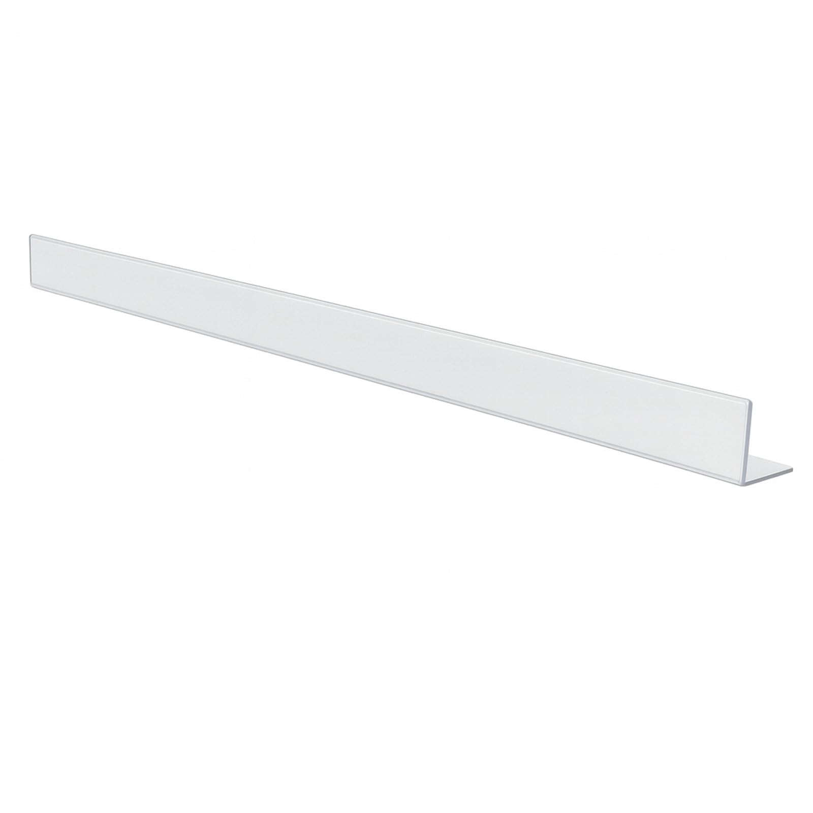 Adhesive Shelf Front Lip for Wood, Glass, Plastic, Steel or Gondola Shelves, ...