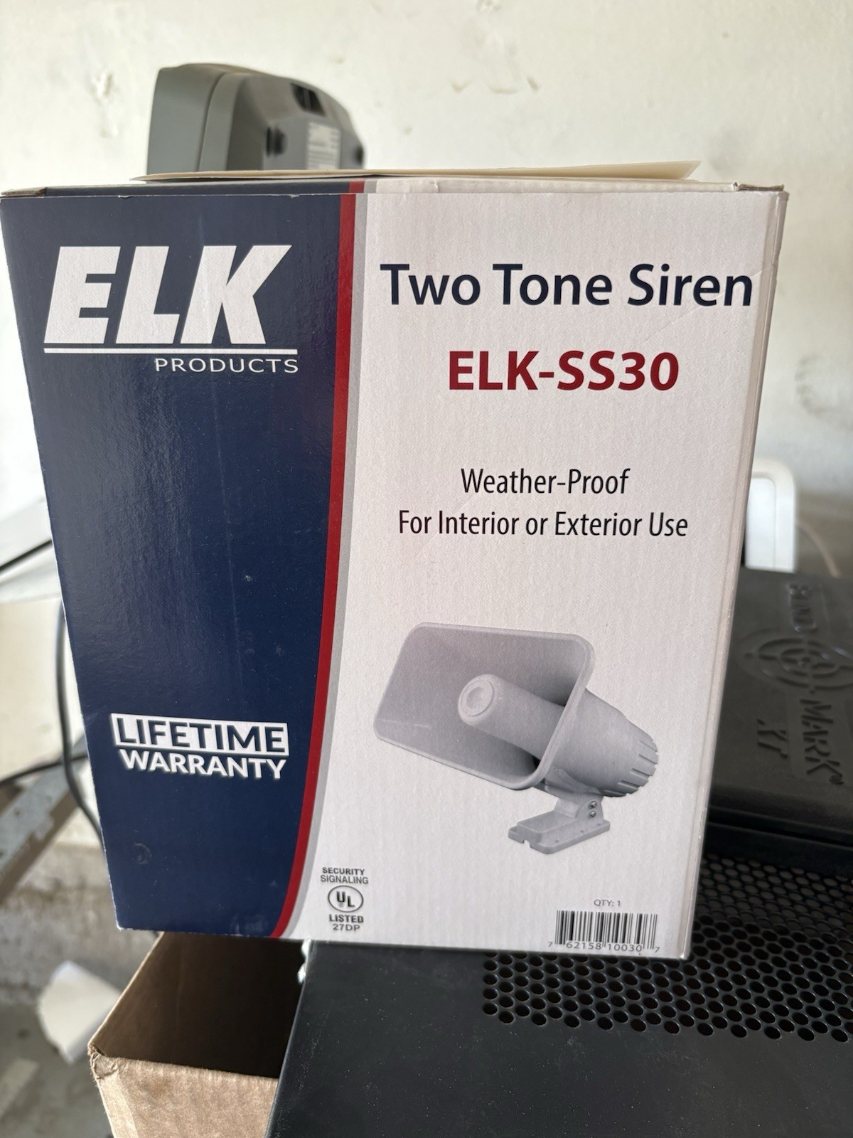 ELK Products ELK‑SS30 Two Tone Siren 12V DC – New in Box Alarm Siren