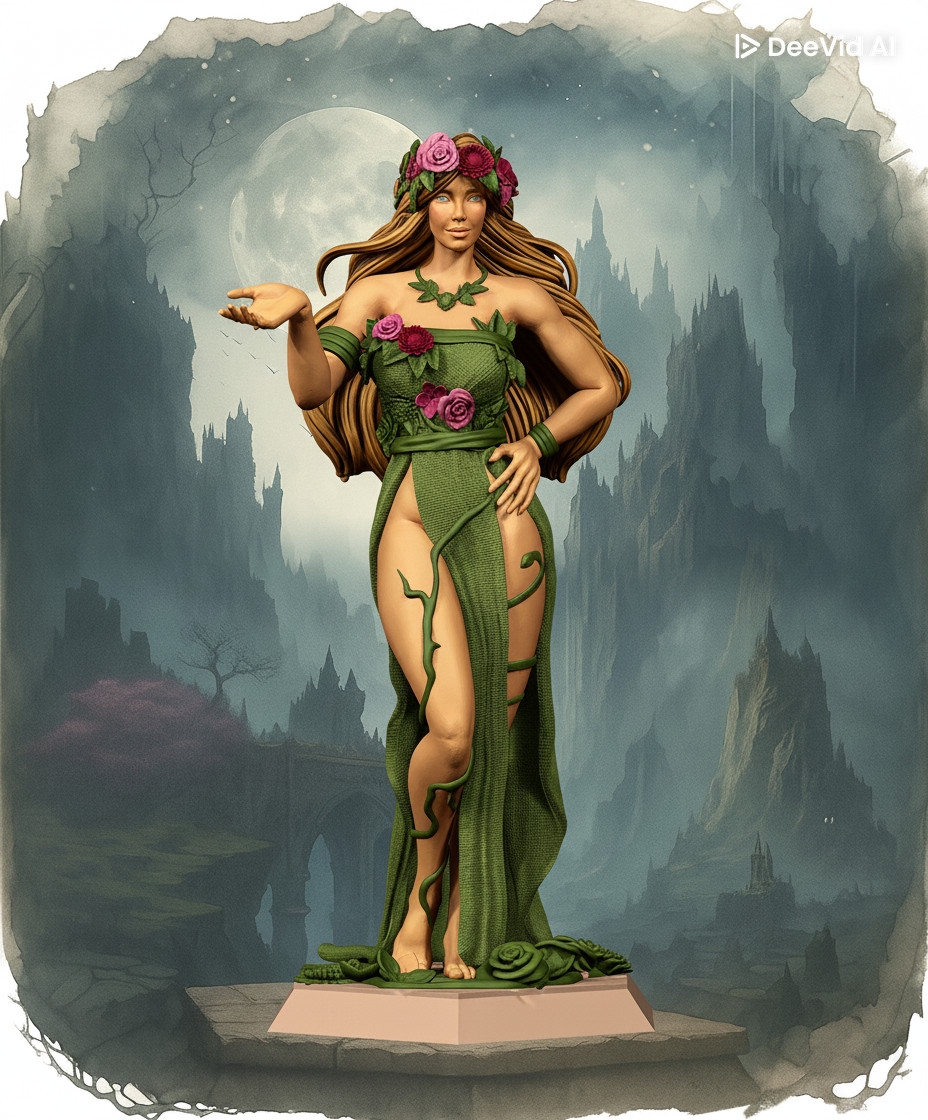 Dungeons & Dragons Playable Character - Female Human Persephone Druid, Sorcerer