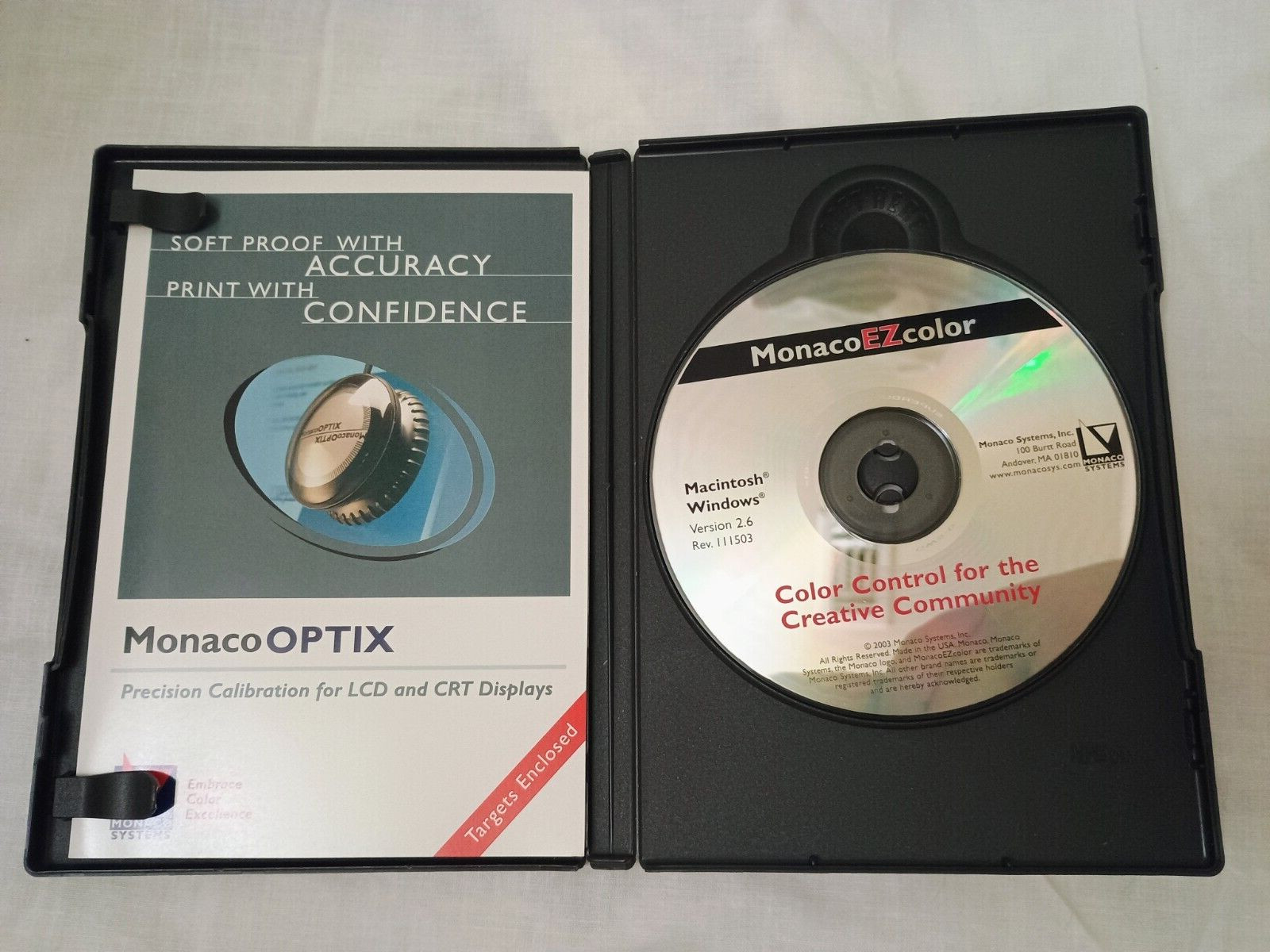 Monaco EZ Color 2 Windows and Mac CD Vers 2.6 2003