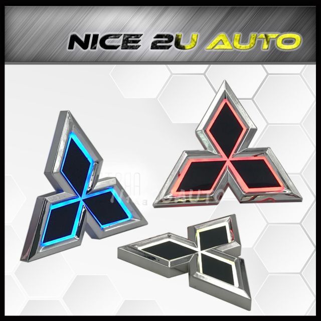 for Mitsubishi 5D LED Car Tail Logo Light Badge Lamp Logo Emblem Lamp