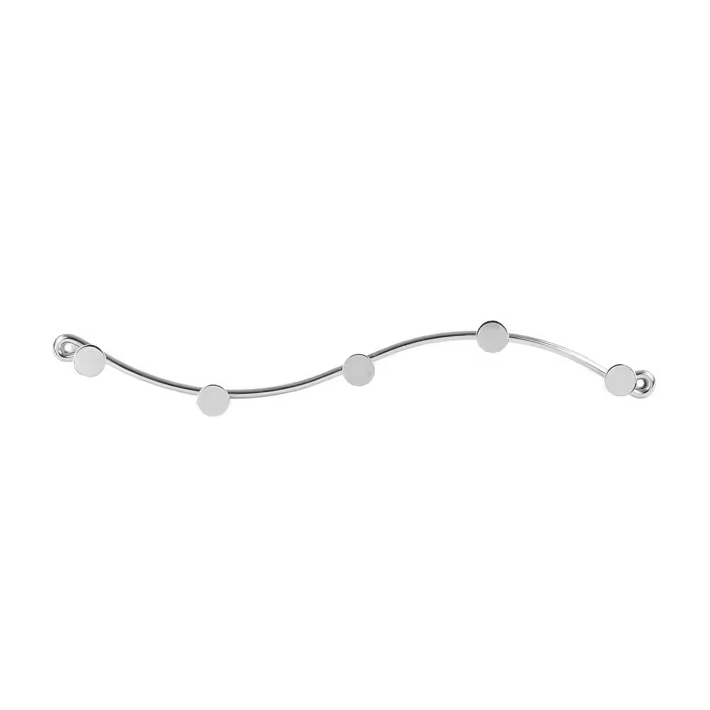 Sweep 5-Hook Single Wall Mount Rack in Chrome
