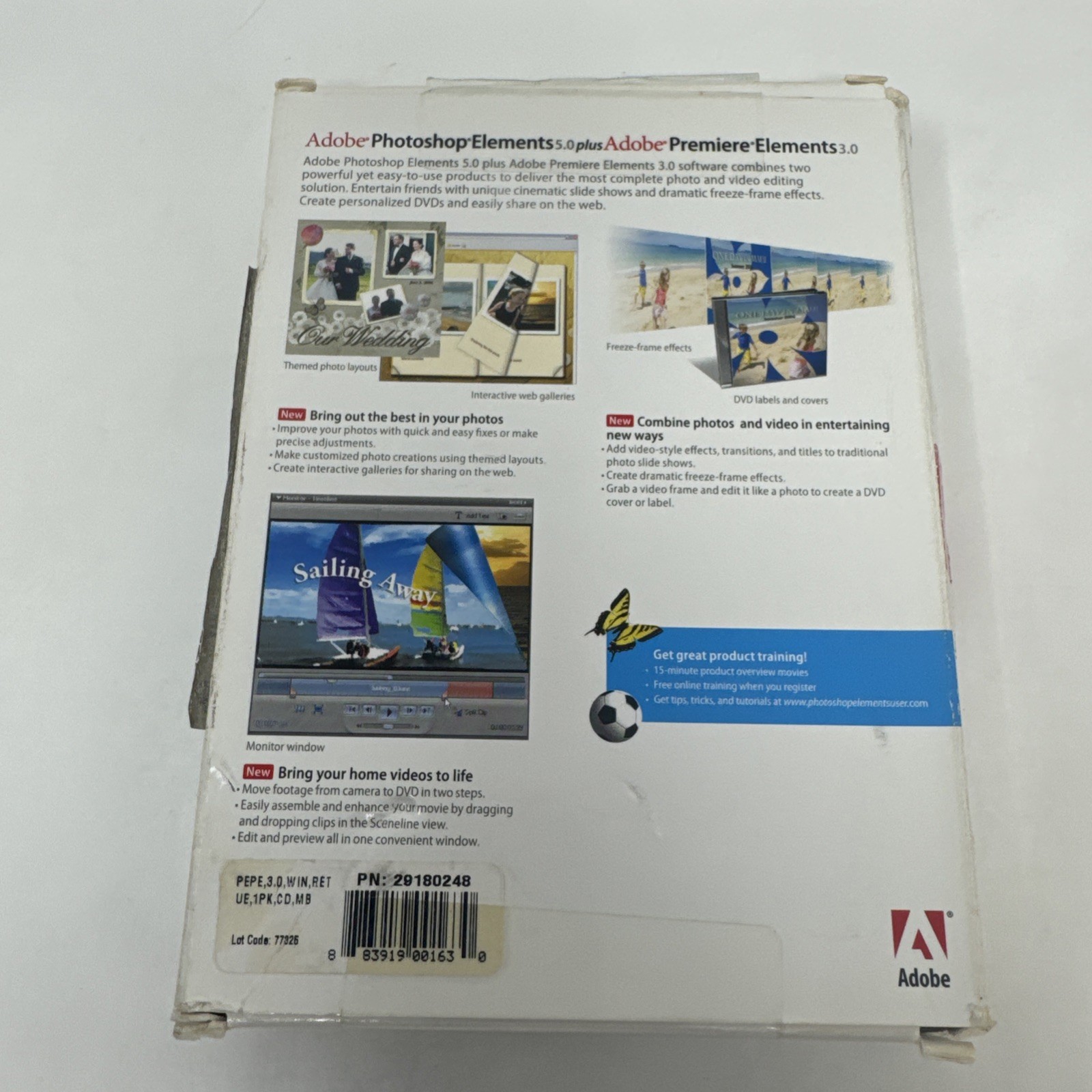 Adobe Photoshop Elements 5.0 & Adobe Premiere Elements 3.0! ~ Fast Shopping!