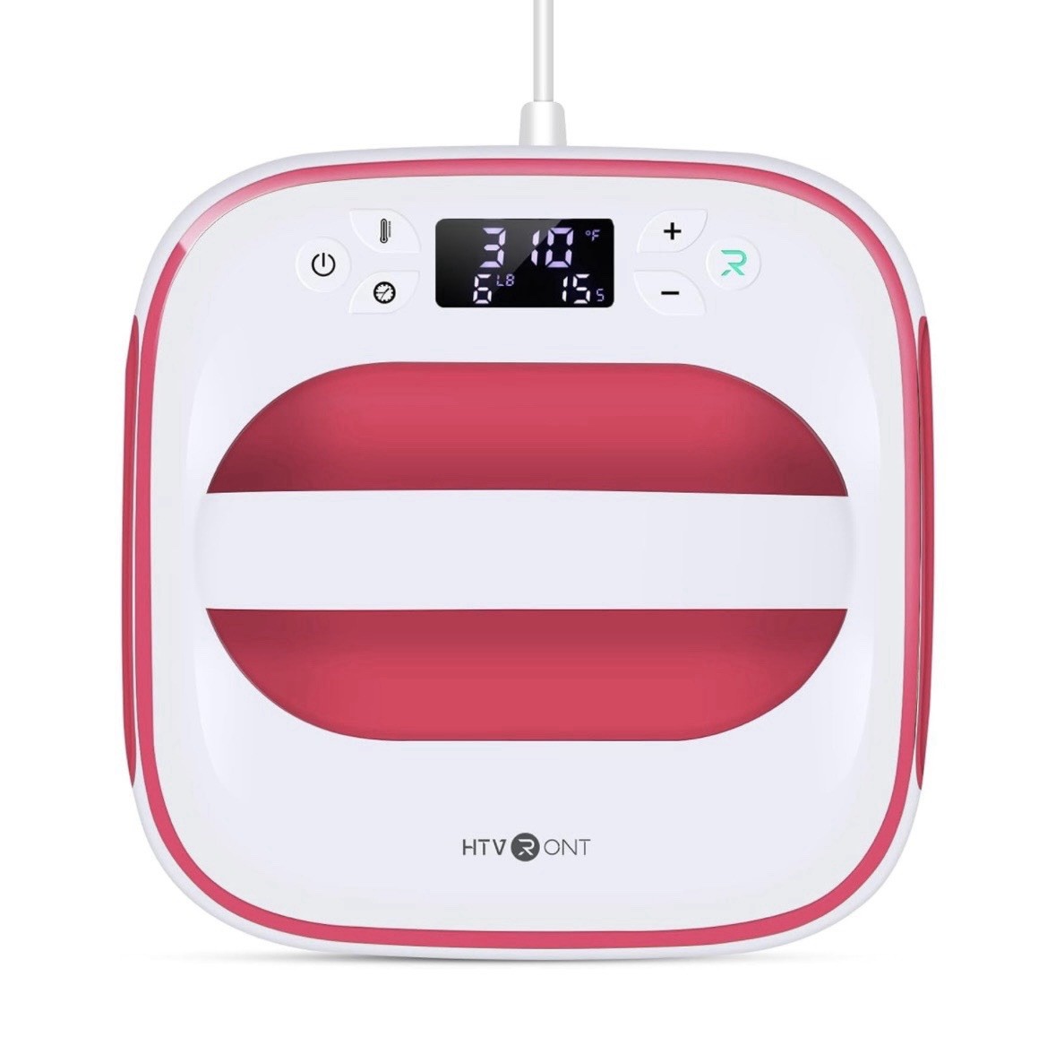 HTVRONT Heat Press Machine For Sublimation - 10”x 10” - White/Pink - NEW