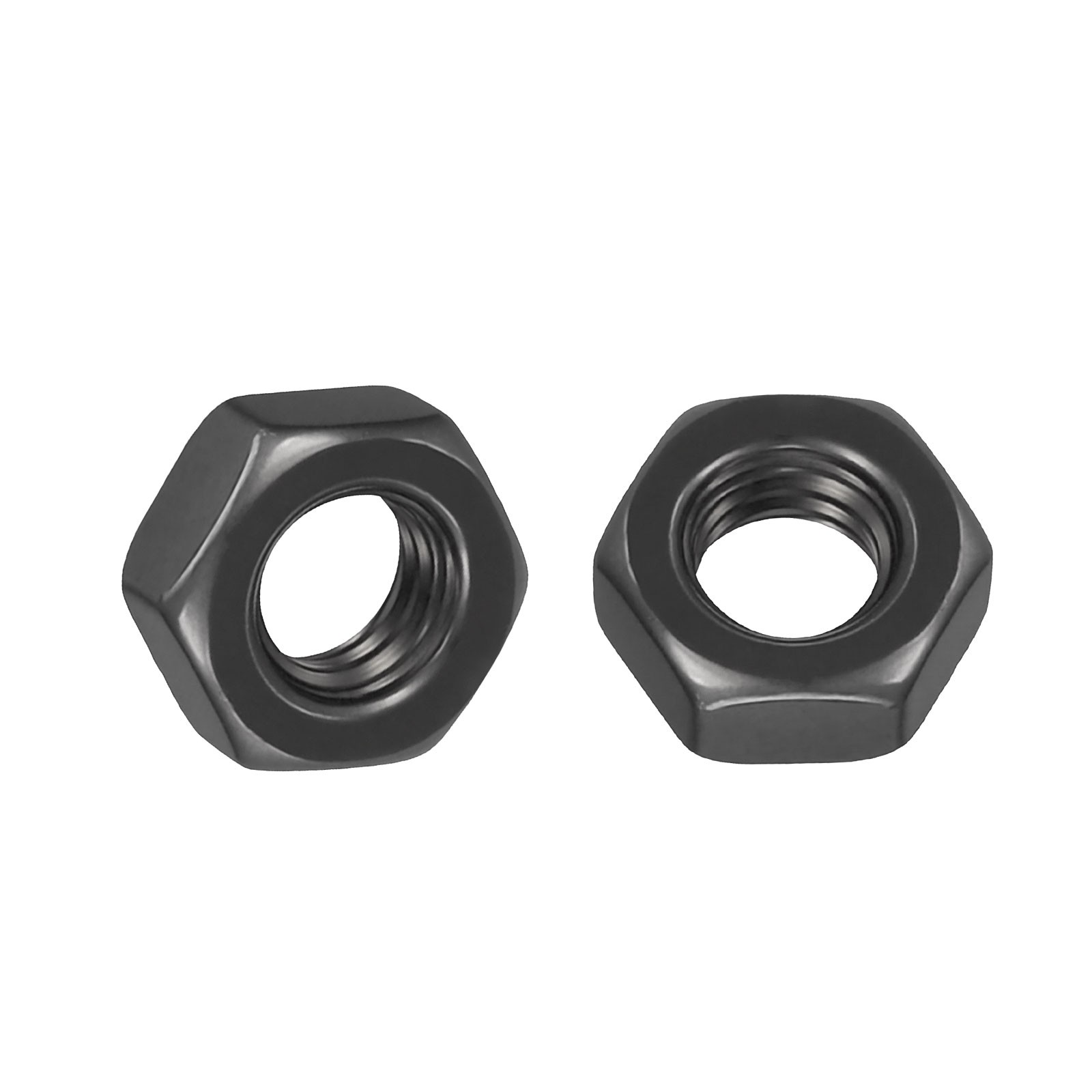 100pcs Hex Nuts - [M4-0.7] Carbon Steel Grade 8 Hardware Nuts, Black Oxide