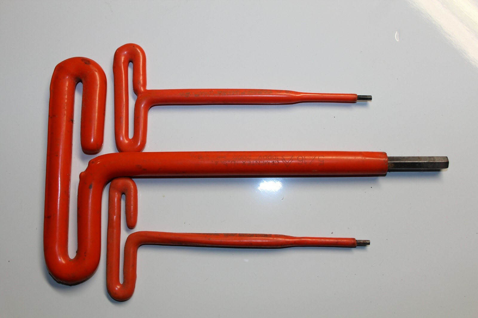 Cementex Insulated T-Handle Allen Hex Wrench LOT 3pcs 1000 VAC/1500 VDC