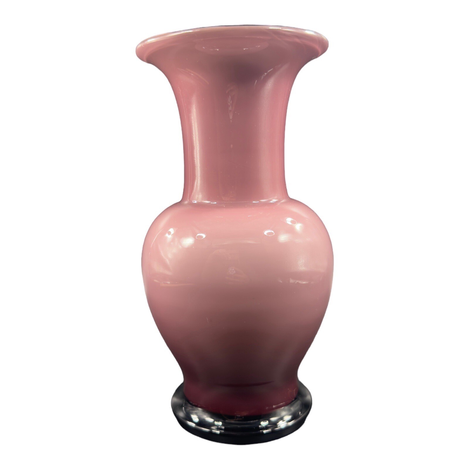 MIKASA For Laslo Art Glass Vase Tall Ombré Purple And Black Glass Vase Japan