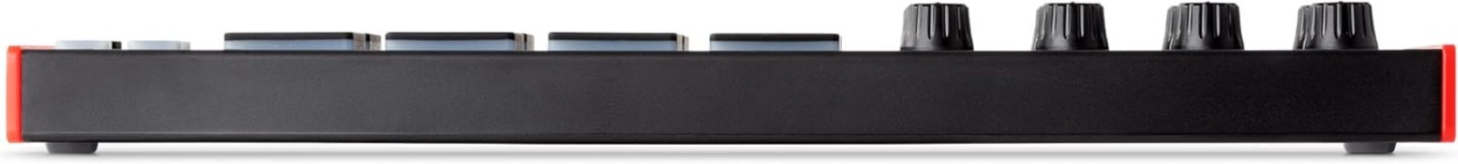 Portable USB MIDI Controller with RGB Pads & Adjustable Knobs for Music Produ...