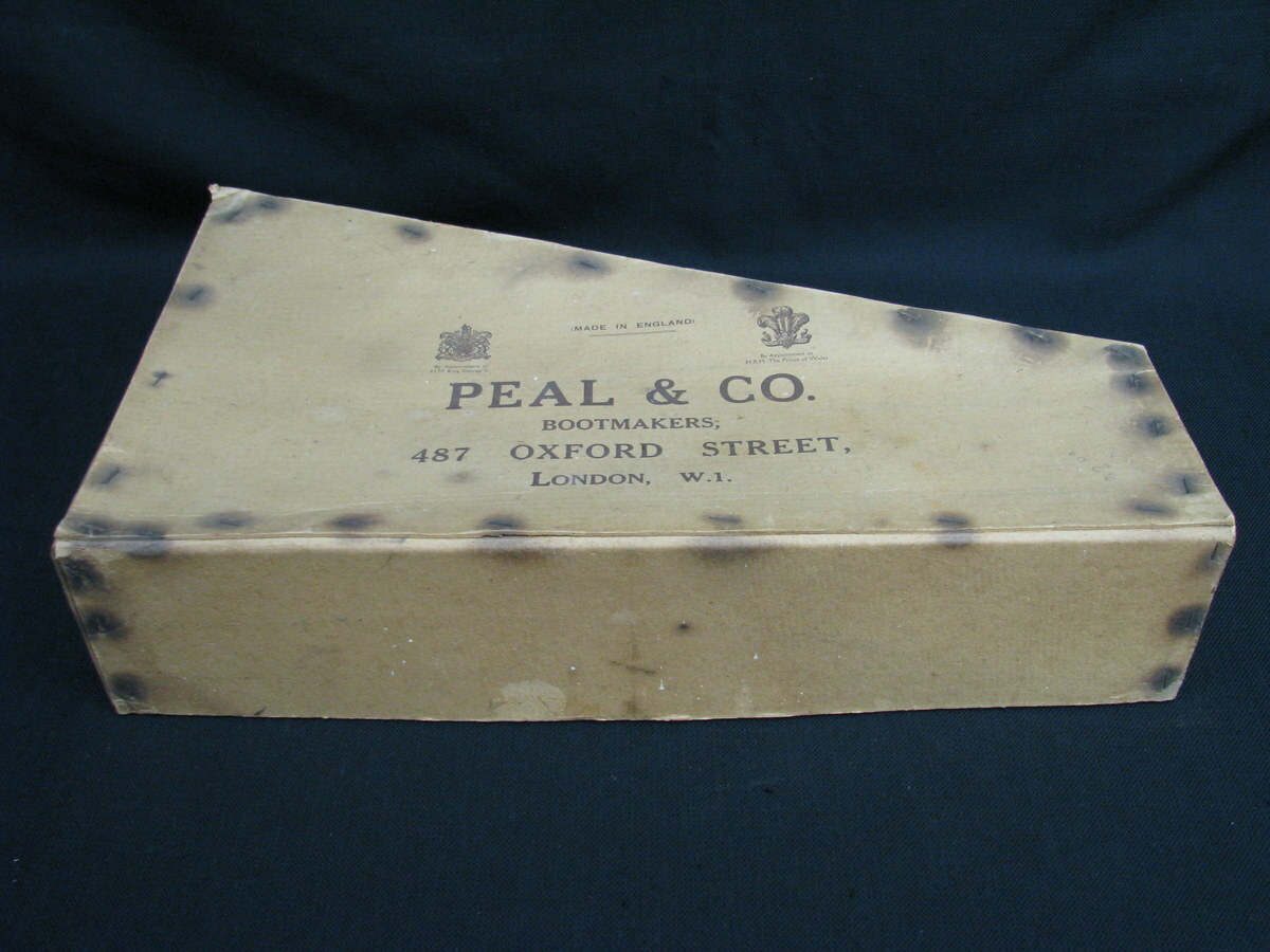 Pair of 1930's PEAL & Co. Bootmakers Cardboard Storage Boxes London England